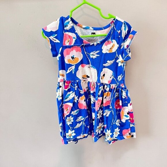 Tea Collection Blue Floral Dress-‎ Size 2 - Picture 1 of 3